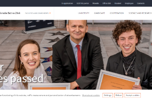 Tomas Bata University in Zlin Website