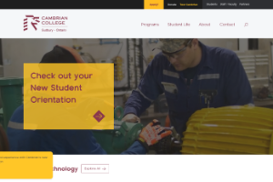 Cambrian College of Applied Arts and Technology Website