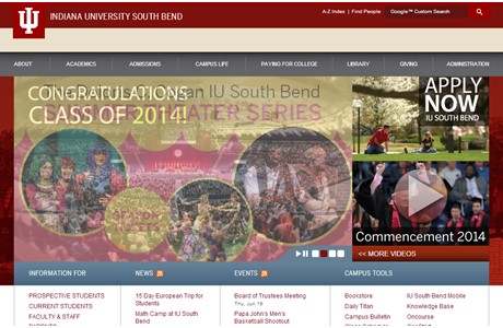 Indiana University South Bend Website