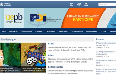 State University of Paraíba Website