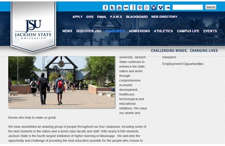 Jackson State University Website