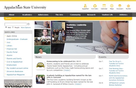 Appalachian State University Website