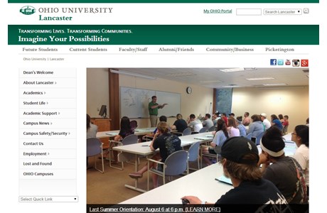Ohio University Lancaster Website