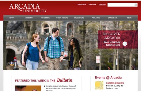 Arcadia University Website