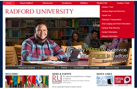 Radford University Website