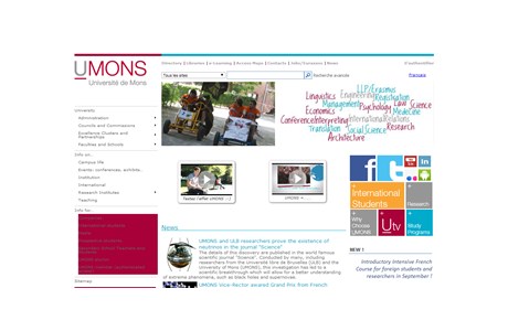University of Mons Website