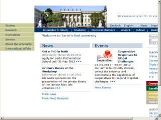 Humboldt University of Berlin Website