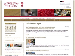 University of Tübingen Website