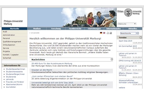 University of Marburg Website