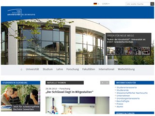 Carl von Ossietzky University of Oldenburg Website