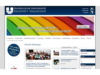 Catholic University of Eichstätt-Ingolstadt Website