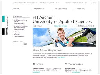 Aachen University of Applied Sciences Website