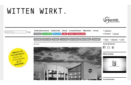 Witten/Herdecke University Website