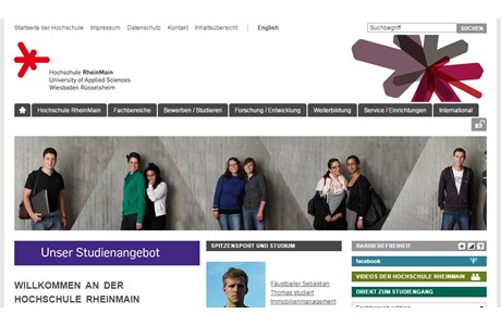 Wiesbaden University of Applied Sciences Website