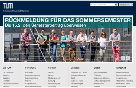 Technical University of Munich Website