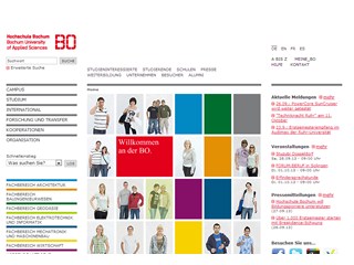 Bochum University of Applied Sciences Website