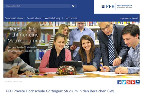 Private University of Applied Sciences, Göttingen Website
