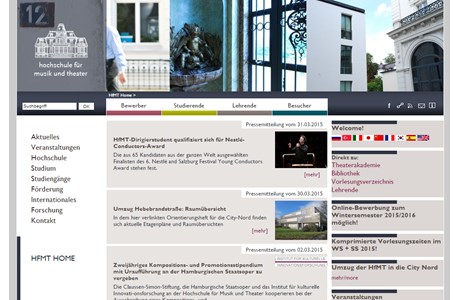 University of Music and Drama Hamburg Website