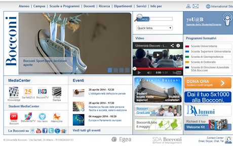Bocconi University Website