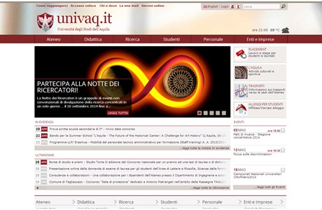 University of Aquila Website