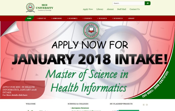Moi University Website
