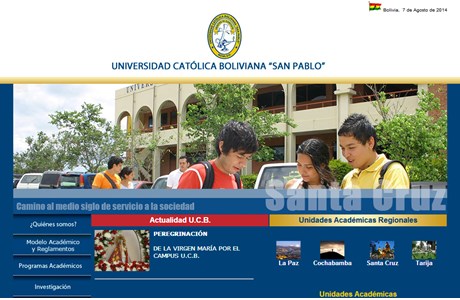 Bolivian Catholic University Website