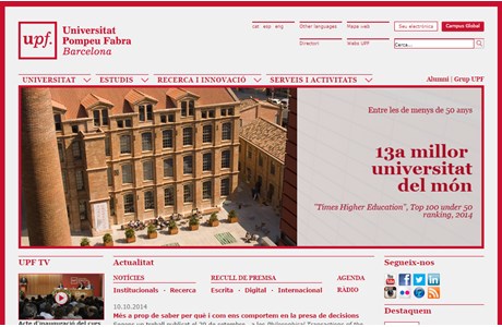Pompeu Fabra University Website