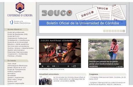 University of Córdoba Website