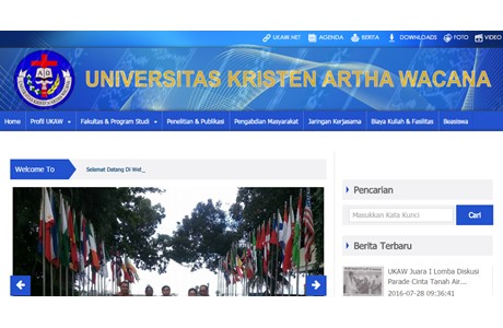 Artha Wacana Christian University Website