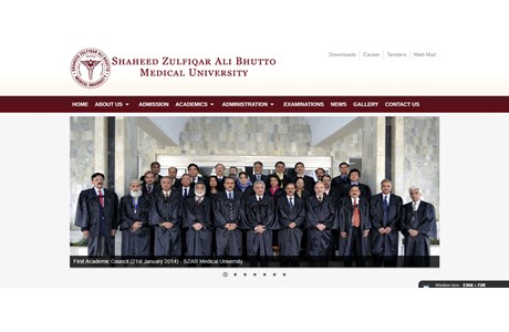 Shaheed Zulfiqar Ali Bhutto Medical University Website