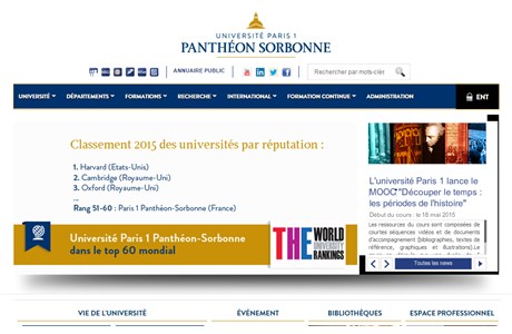 University of Paris 1 Pantheon-Sorbonne Website