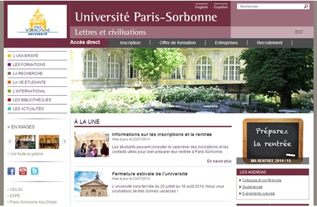 Paris-Sorbonne University - Paris IV Website