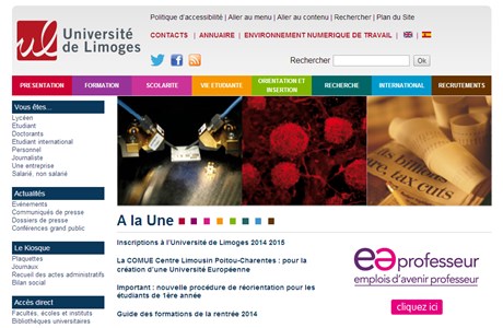 Limoges University Website